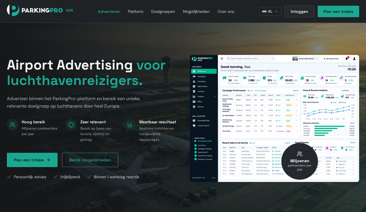 Header van de website ParkingPro-Ads.eu